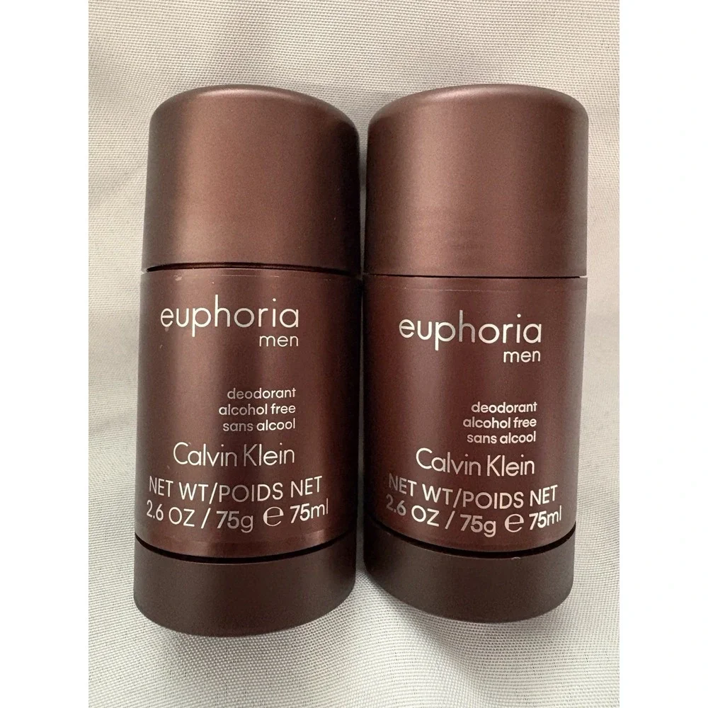 NEW Calvin Klein Euphoria For Men 2.5 oz Deodorant Stick 2 Pack CK Deodorant